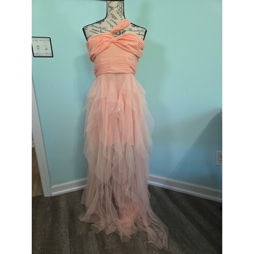 hello molly Lavish Style Tulle Maxi Dress Pink 8 new with tags